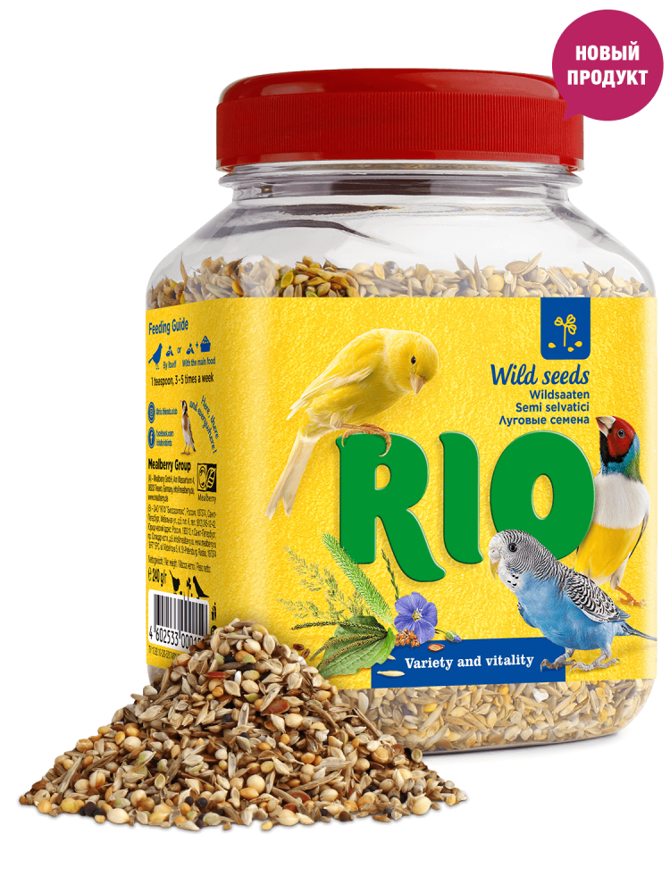 картинка РИО (RIO) лакомство для декоративных птиц  - Семена луговых трав, 240 гр. от магазина Зоокалуга