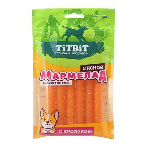 картинка ТитБит (TiTBiT) Мармелад мясной для собак с кроликом. 120 гр. 1*20 от магазина Зоокалуга