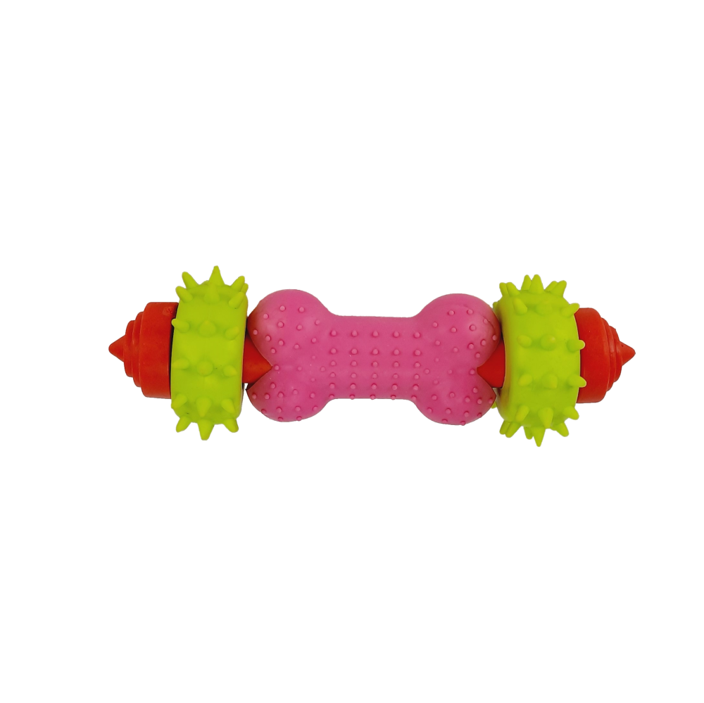 картинка Игрушка для собак Догман Зубочес Кость с кольцами 18 см. от магазина Зоокалуга