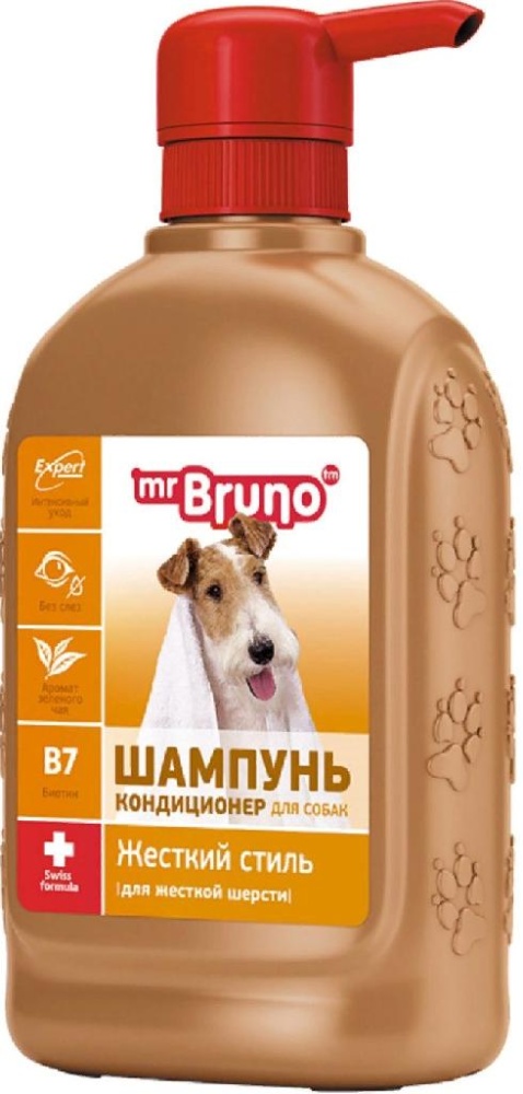 картинка Шампунь-кондиционер Мистер Бруно (Mr. Bruno) для собак, Жёсткий стиль, 350 мл. от магазина Зоокалуга