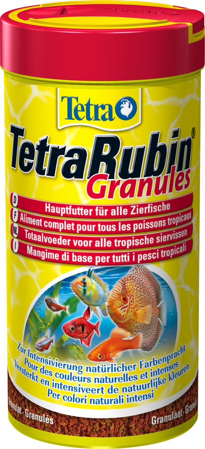 картинка Тетра Рубин корм (Tetra Rubin Granules) для аквариумных рыбок, усиление окраса, гранулы, 250 мл. от магазина Зоокалуга
