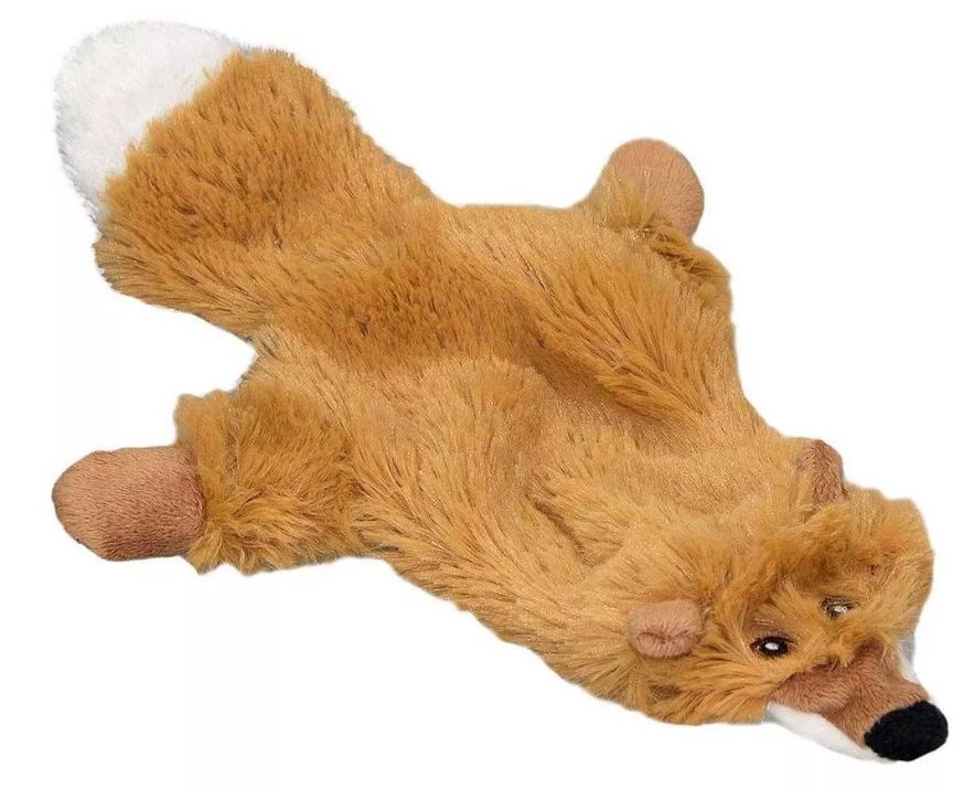картинка Игрушка для собак Догман меховая "Лиса" с пищалкой 28 см. от магазина Зоокалуга