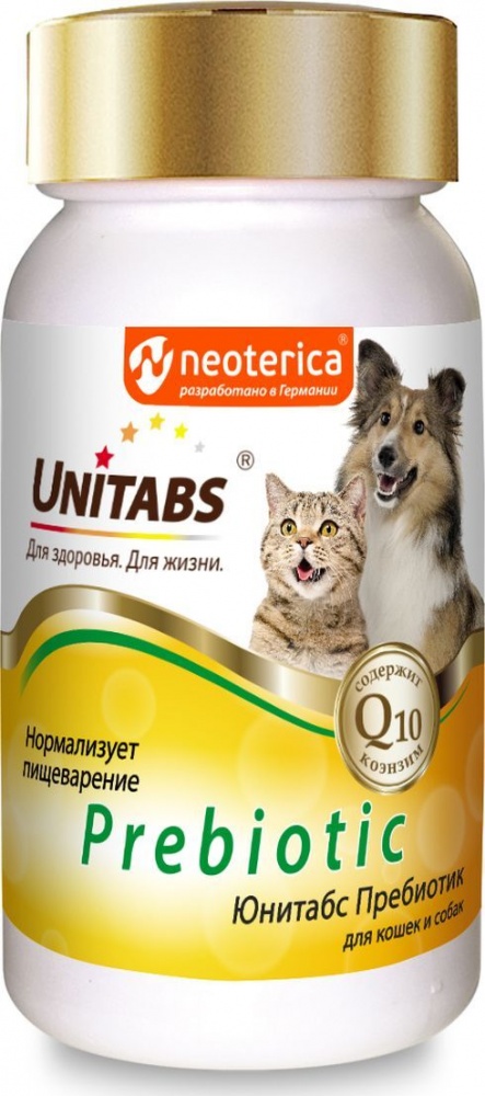 картинка Витамины Юнитабс Пребиотик для собак и кошек для пищеварения, 100 таб. от магазина Зоокалуга