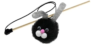 картинка Игрушка д/к GoSi Удочка "Заяц Ваня" натуральная норка от магазина Зоокалуга