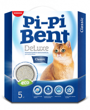 картинка ПиПи Бенд (PiPi Bent Deluxe) Делюкс Классик наполнитель комкующийся для кошек, 5 кг. от магазина Зоокалуга