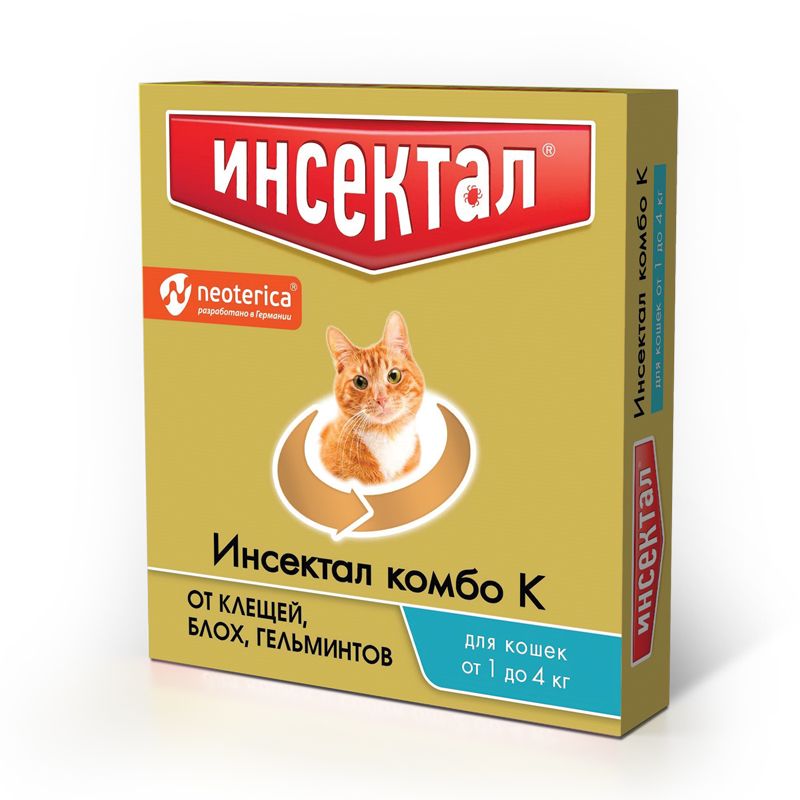 картинка Инсектал Комбо капли д/кош 1-4кг 1*42 от магазина Зоокалуга