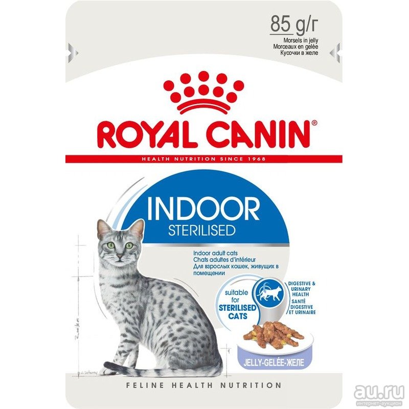 картинка Роял Канин Индор (Royal Canin Indor) корм консервированный для домашних кошек, желе, 85 гр. от магазина Зоокалуга