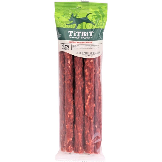 картинка ТитБит (TitBit) колбаски Пикантные для собак, 80 гр. от магазина Зоокалуга