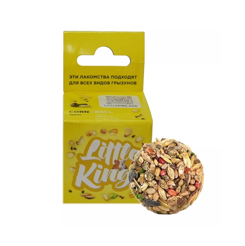 картинка Литтл Кинг (Little King) лакомства для грызунов Шарик зерновой, 25 гр от магазина Зоокалуга