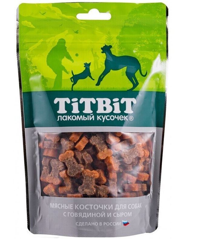 картинка ТитБит (TiTBiT) Косточки мясные с говядиной и сыром, 145 гр. от магазина Зоокалуга