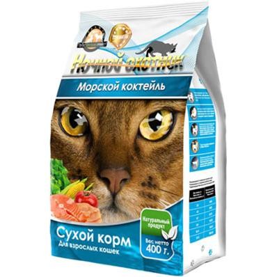 картинка Ночной охотник сухой корм для взрослых  кошек, морской коктейль, 400 гр. от магазина Зоокалуга