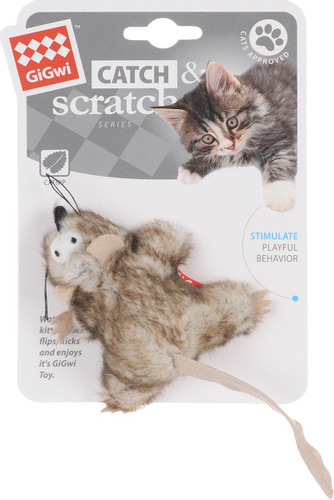 картинка Игрушка для кошек ГиГви (GiGwi)  - мышка с кошачьей мятой 8 см от магазина Зоокалуга