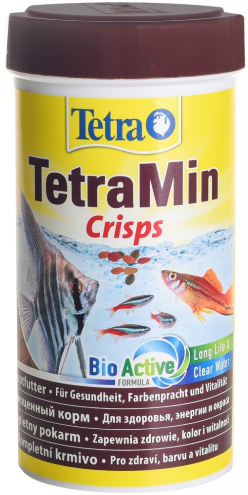 картинка Тетра (Tetra Min Crisps) основной корм для аквариумных рыбок, чипсы, 250 мл. от магазина Зоокалуга