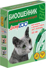 картинка Доктор Зоо био ошейник антипаразитарный для кошек, 35 см. от магазина Зоокалуга