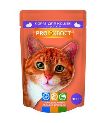картинка Прохвост консервированный корм для кошек, кролик в соусе, 85 гр. от магазина Зоокалуга
