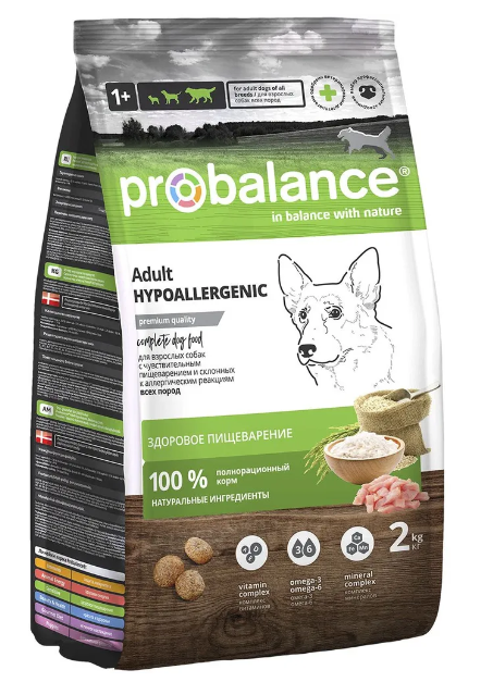 картинка Про Баланс (Pro Balance Hypoallergenic) сухой корм для собак с пищевой аллергией, 2 кг. от магазина Зоокалуга