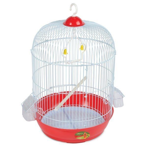 картинка Клетка для птиц круглая ЭМАЛЬ ф33,5х53см А9001 от магазина Зоокалуга
