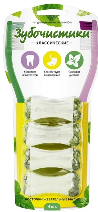 картинка Зубочистики Косточки жевательные малые 4шт 76г от магазина Зоокалуга