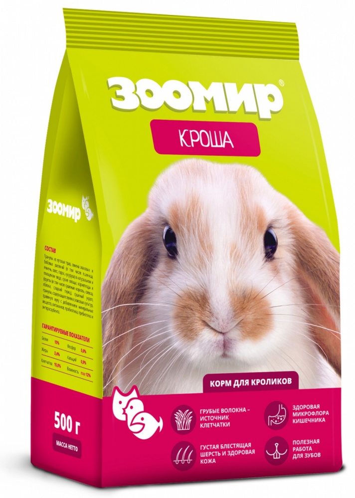 картинка Кроша корм для кроликов, 500 гр. от магазина Зоокалуга