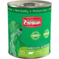 картинка Четвер.Гурман 340 гр банка д/соб Мяс.ас-ти/рубец 12*1 от магазина Зоокалуга