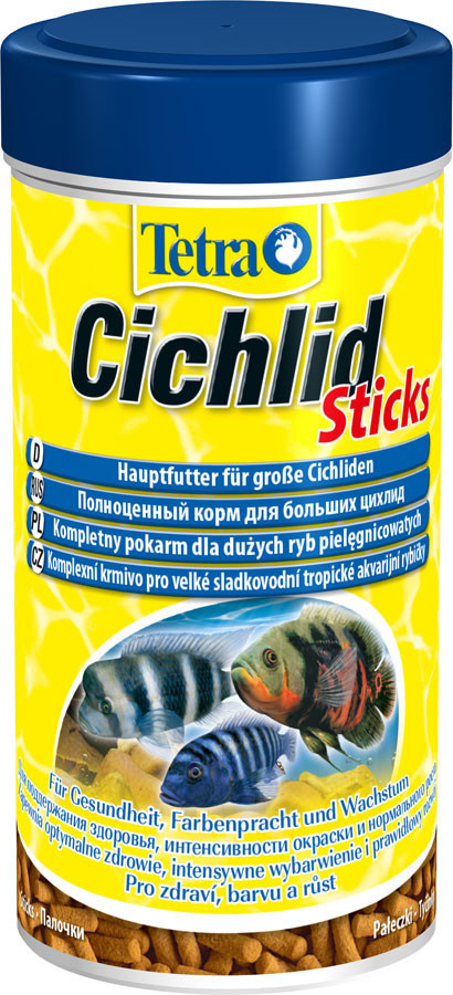 картинка Тетра (Tetra Cichlid Stciks) корм для цихлид и крупных рыб, палочки, 250 мл. от магазина Зоокалуга