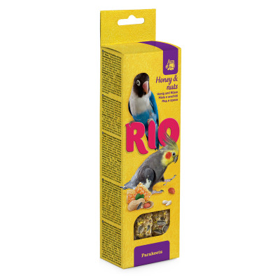 картинка РИО (RIO) палочки для средних попугаев с медом и орехами, 150 гр. от магазина Зоокалуга