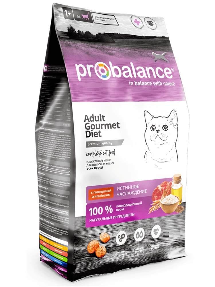 картинка Про Баланс (Pro Balance) сухой корм для кошек, говядина/ягненок, 10 кг. от магазина Зоокалуга
