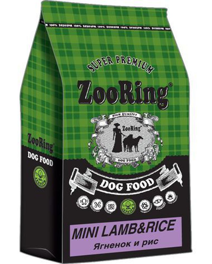 картинка Зооринг сухой корм (Zooring Mini Lamb&Rice) для взрослых собак мелких пород, Ягненок/рис, 10 кг. от магазина Зоокалуга