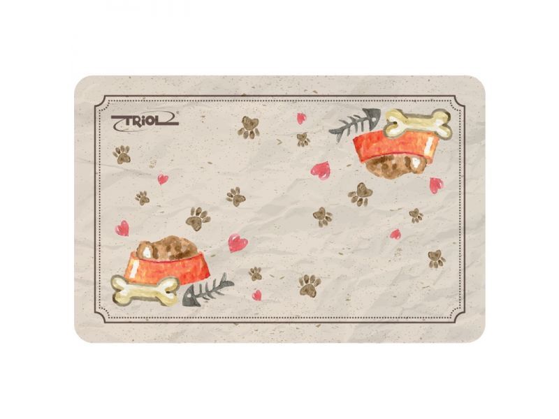 картинка Коврик под миску "Косточки" 43*28см Триол  от магазина Зоокалуга