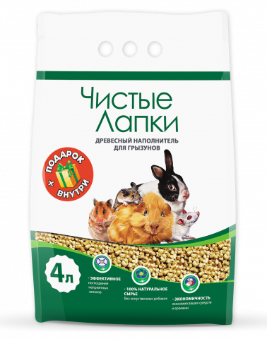 картинка Чистые Лапки нап. д/грызунов 4л 1*9 от магазина Зоокалуга