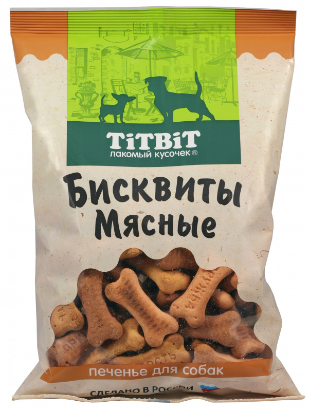 картинка Лакомство ТитБит (TitBit) печенье для собак, бисквиты мясные, 500 гр. от магазина Зоокалуга