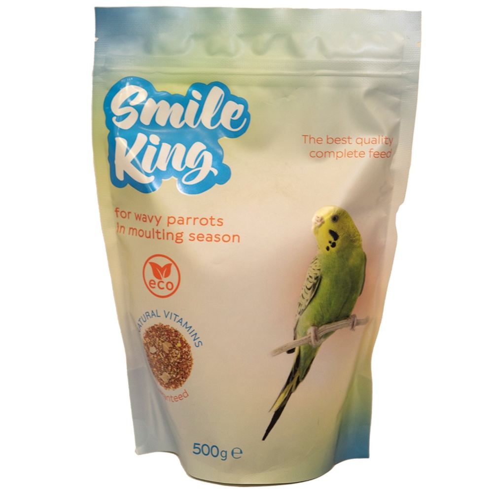 картинка Смайл Кинг ( Smile King ) корм для волнистых  попугаев в период линьки, 500 гр. от магазина Зоокалуга