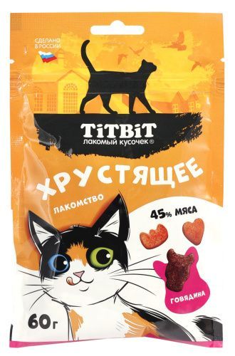 картинка ТитБит  д/кош Хруст.лакомство с говядиной 60гр от магазина Зоокалуга