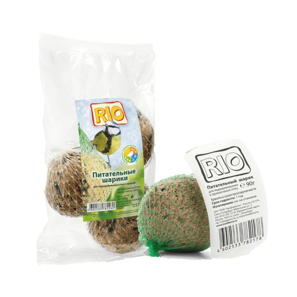 картинка Питательный шарик РИО (RIO) для привлечения и подкармливания птиц, 90 гр. от магазина Зоокалуга