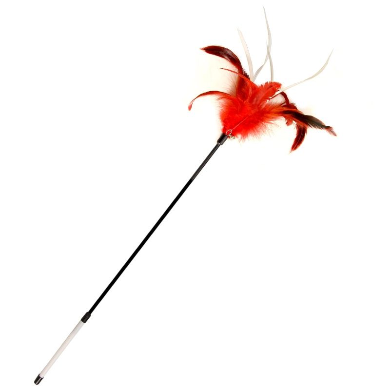 картинка Игрушка д/к Удочка Дразнилка с перьями В052 от магазина Зоокалуга