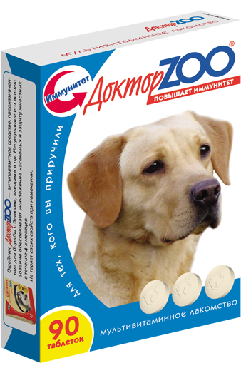 картинка Доктор Зоо витамины для собак с водорослями, 90 таб. от магазина Зоокалуга