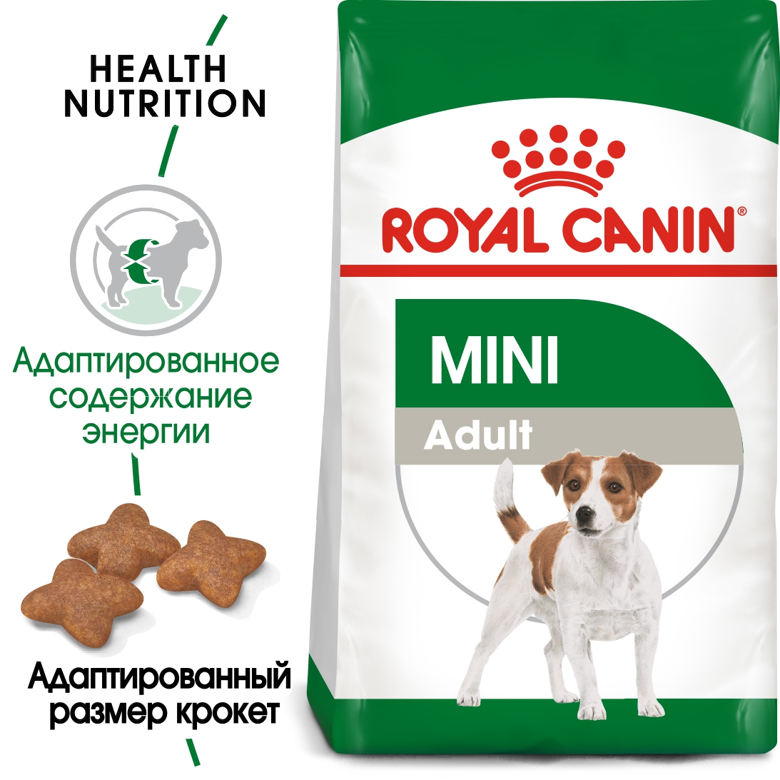 картинка Роял Канин (Royal Canin Mini adult) сухой корм для собак мелких пород до 10 кг, 0,8 кг. от магазина Зоокалуга
