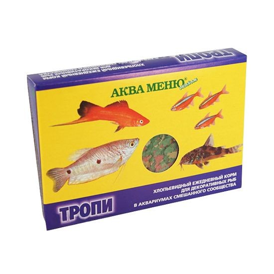 картинка Корм Аква Меню Тропи для рыб,  хлопья, 11 гр. от магазина Зоокалуга