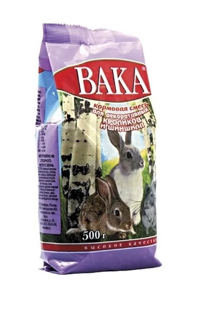 картинка Корм Вака для кроликов и шиншилл, 500 гр. от магазина Зоокалуга