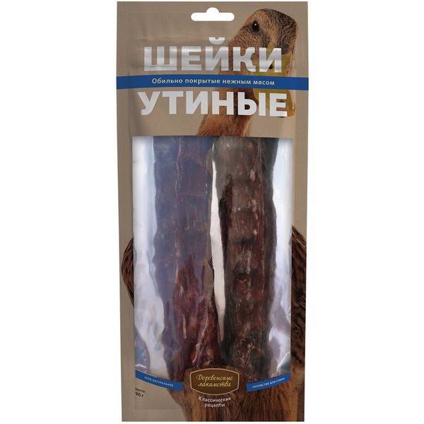 картинка ДЕРЕВ.ЛАКОМ. д/соб  Шеи утиные 90гр от магазина Зоокалуга