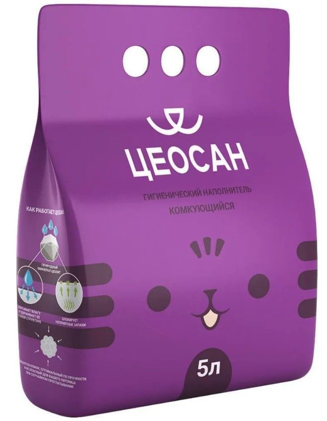 картинка Цеосан 5 л д\кошек\комкующийся 4*1 от магазина Зоокалуга