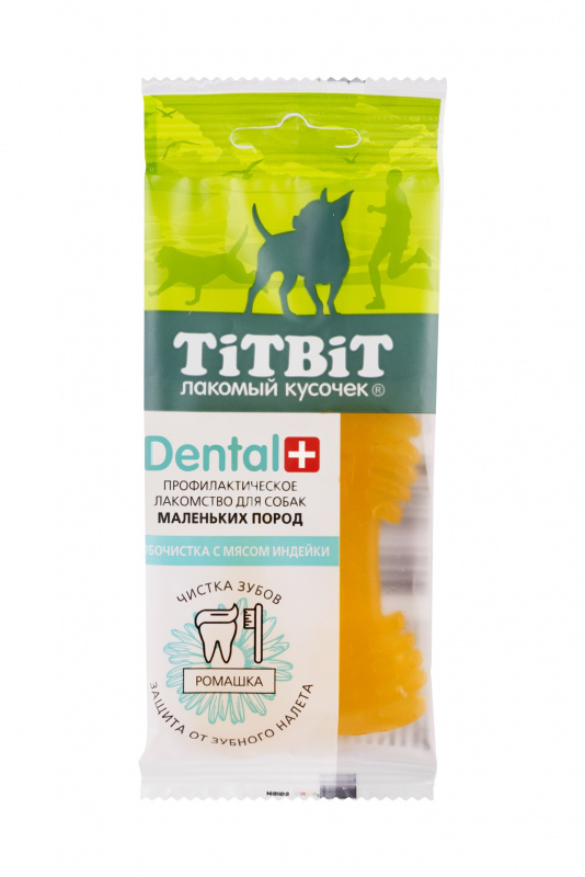 картинка Лакомство ТитБит (TiTBiT) зубочистка Дентал+ для собак мелких пород с индейкой от магазина Зоокалуга