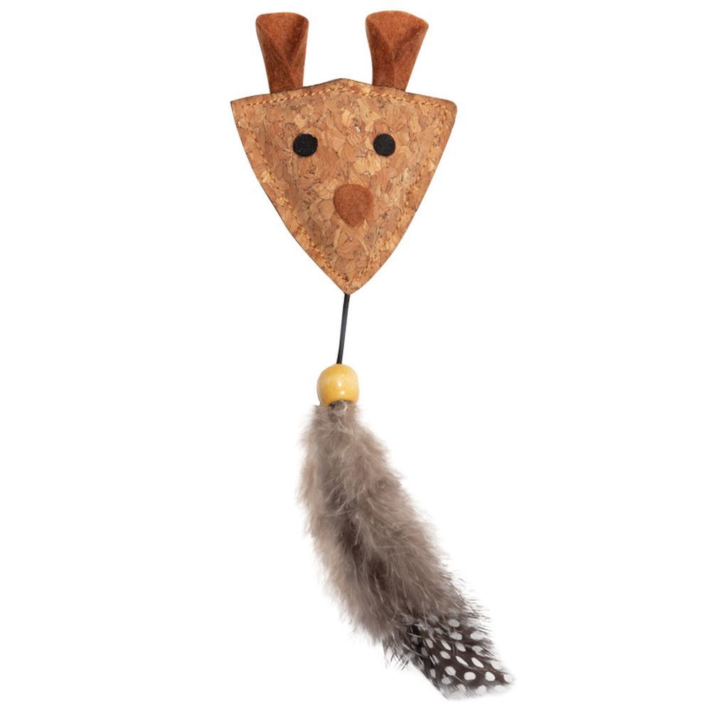 картинка Игрушка д/к из пробки "Мышка с перьями" 65/180мм Триол от магазина Зоокалуга