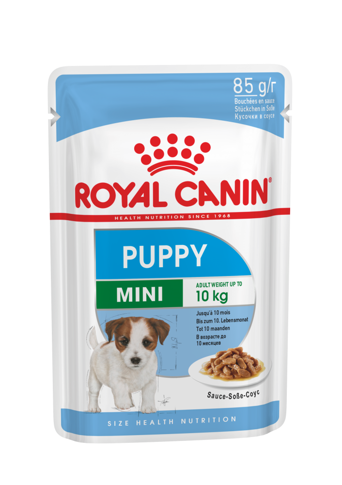 картинка Роял Канин Мини паппи (Royal Canin) корм консервированный для щенков мелких пород, соус, 85 гр. от магазина Зоокалуга