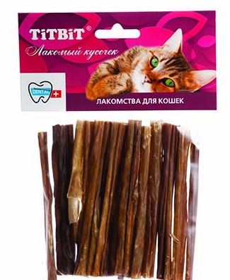 картинка Лакомство ТитБит (TitBit) для кошек кишки говяжьи, 30 гр. от магазина Зоокалуга