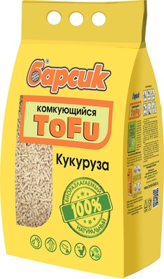 картинка Барсик наполнитель комкующийся TOFU кукурузный для кошек, 4,54 л. от магазина Зоокалуга