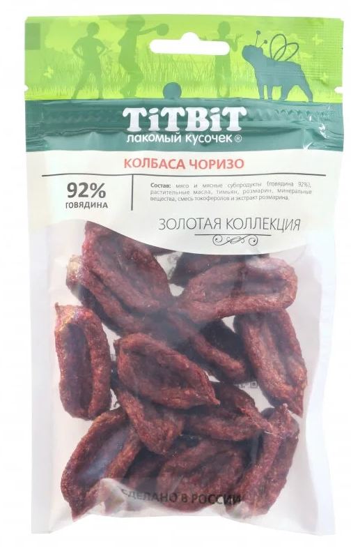 картинка ТитБит (TitBit) колбаса Чоризо для собак, 80 гр. от магазина Зоокалуга