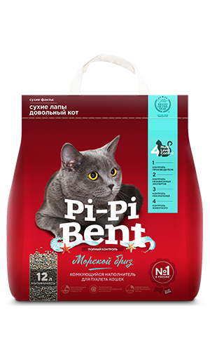 картинка ПиПи Бенд (PiPi Bent) Морской бриз наполнитель комкующийся для кошек, 5 кг. от магазина Зоокалуга