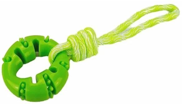 картинка Игрушка д/с Догман Кольцо "Лего" на канате 33см от магазина Зоокалуга