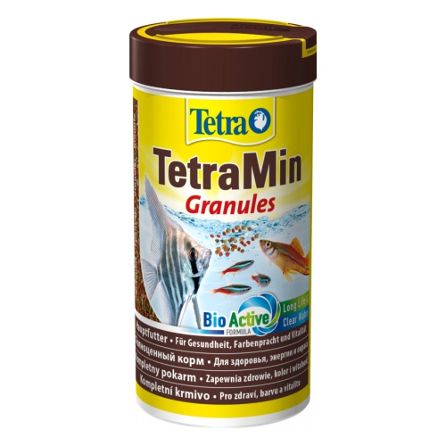 картинка Тетра (Tetra Min) основной корм для аквариумных рыбок, гранулы, 500 мл. от магазина Зоокалуга